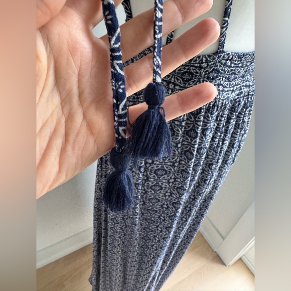 Lulus Field Day Navy Maxi Dress Strappy Summer Vacation Boho Women’s XS - Picture 9 of 13